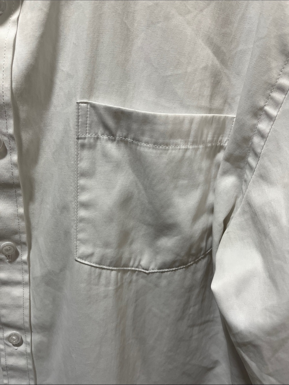 Preowned Men's Classic White Button-Up Shirt Size Small . - Picture 3 of 10